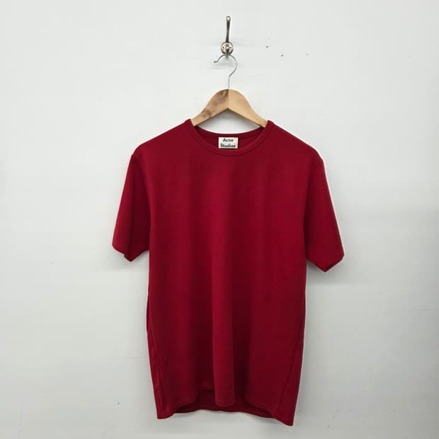아크네 스튜디오 레드 반팔 티셔츠 여성L