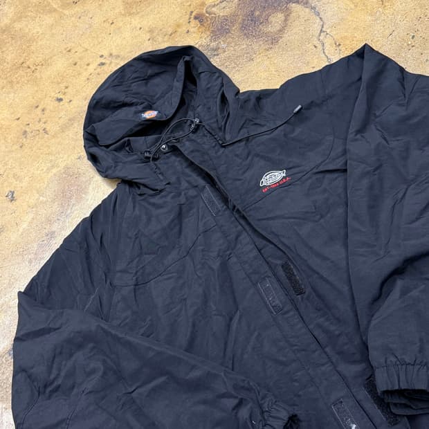 [정품/L,100] 디키즈 블랙 후드 바람막이 b18