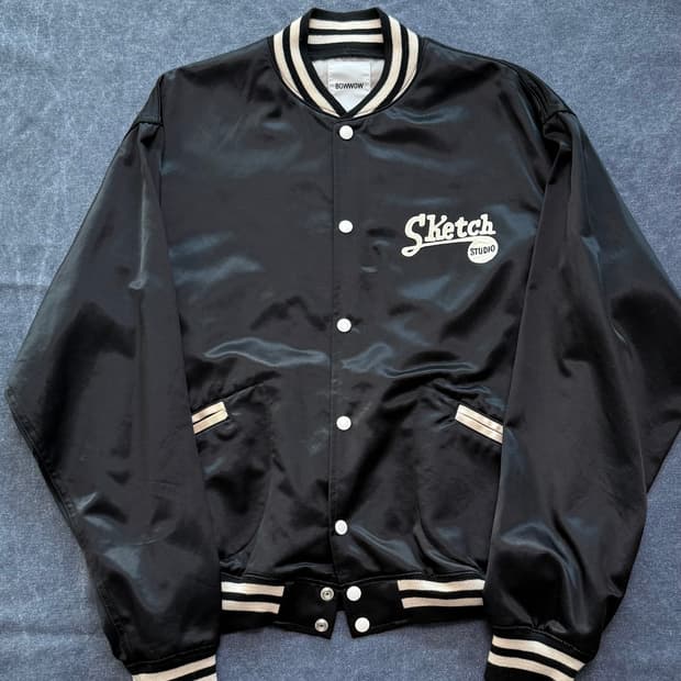 (XL) 바우와우 x 스케치 스타디움 사틴 자켓
