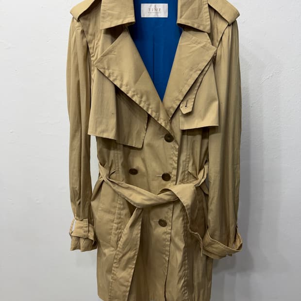 정품) TIME 타임 한섬 베이지 트렌치코트 자켓 82