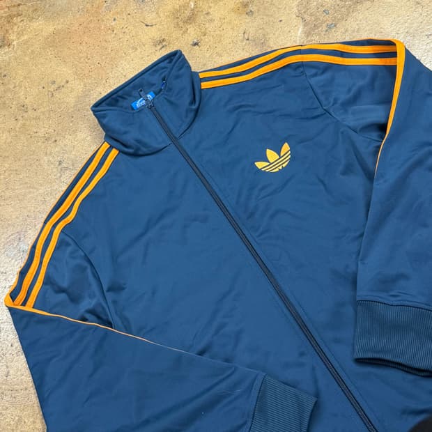 [정품/105] 아디다스 네이비 주황색 트랙탑 져지 b10