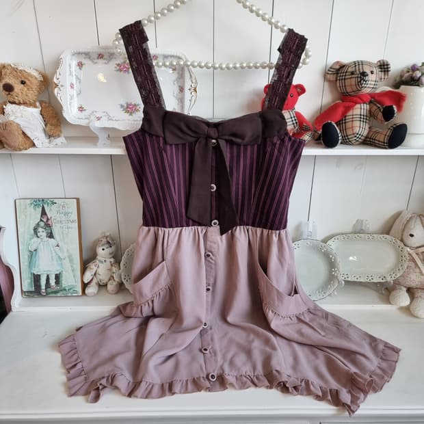 axes femme(엑시즈 팜)  스트라이프 코르셋무드원피스