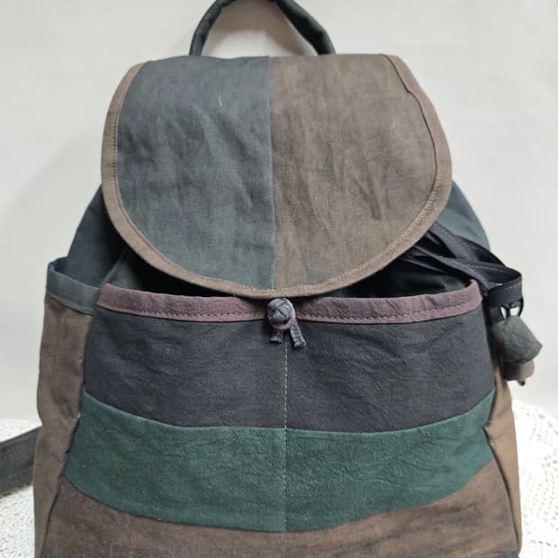 천연염색 핸드메이드 백팩