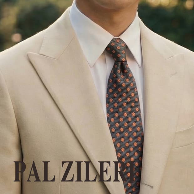 팔질레리 실크 그레이 도트 패턴 넥타이 9.1cm A등급 A19859
