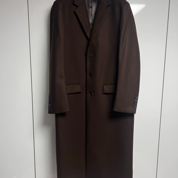 마마가리 컬렉션무드 다크 브라운 싱글 롱코트 48