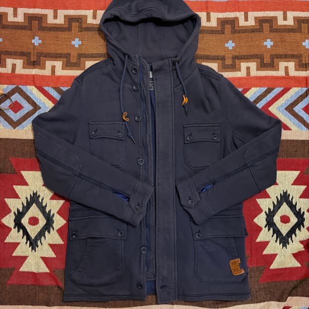 100) 디젤 밀리터리 후드 필드자켓