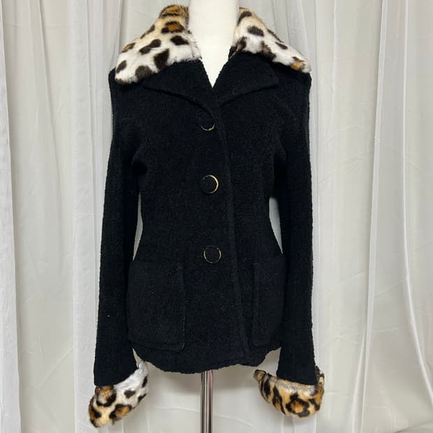 오네갸루 로걀 레오파드 퍼코트 미사깔 나나깔