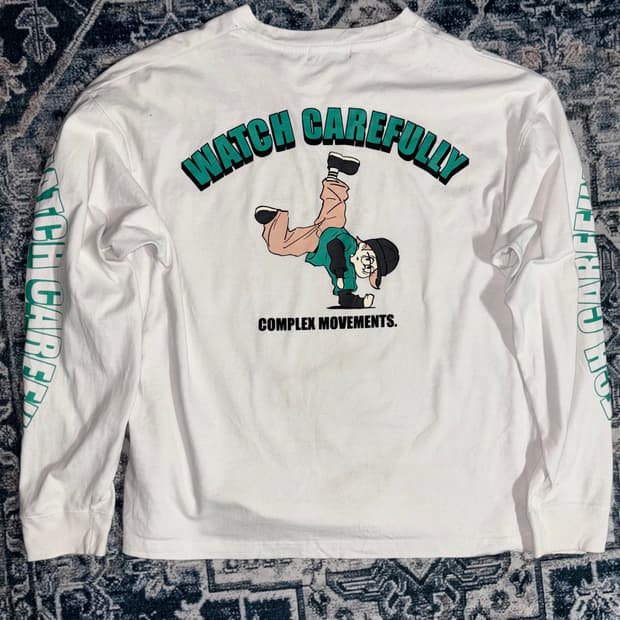 일본빈티지 백 프린팅 그래픽 롱슬리브