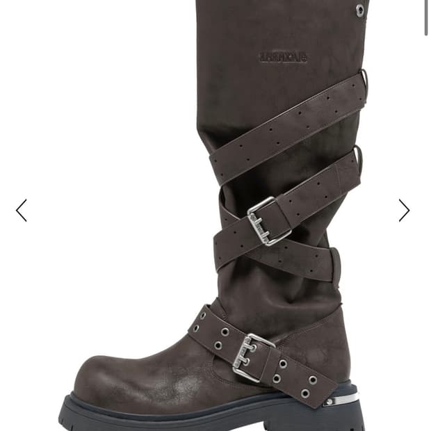 블랙퍼플 부츠 브라운240