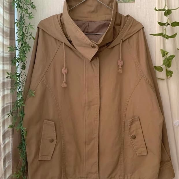 빈티지 브라운 후드자켓