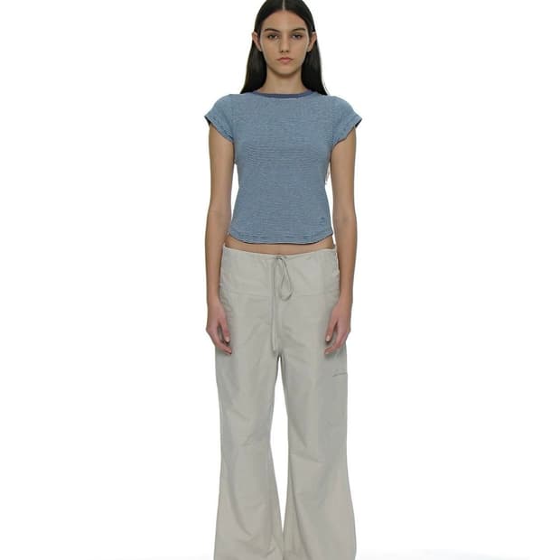 파르티멘토_라운딩 드로우스트링 팬츠_라이트 그레이