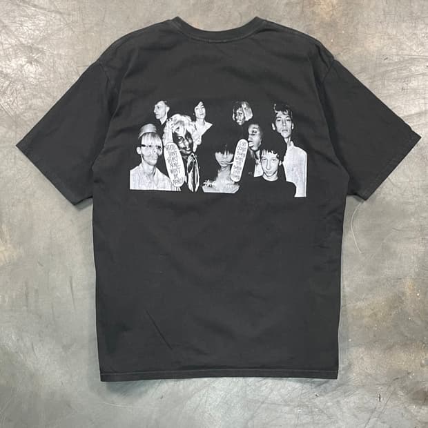 스투시 X 마틴 로즈 콜라주 피그먼트 다이드 반팔 티셔츠