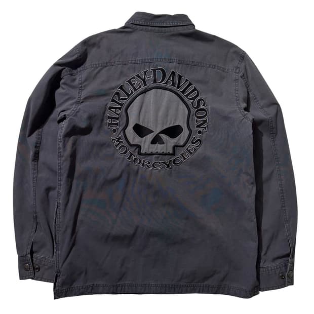 할리데이비슨 스컬 로고 셔츠 자켓