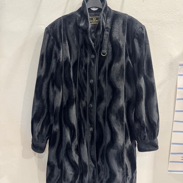 japan vintage 프래스트 페이크퍼 하프코트