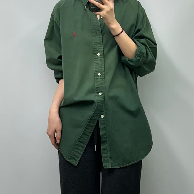 폴로 랄프로렌 딥그린 옥스포드 셔츠 