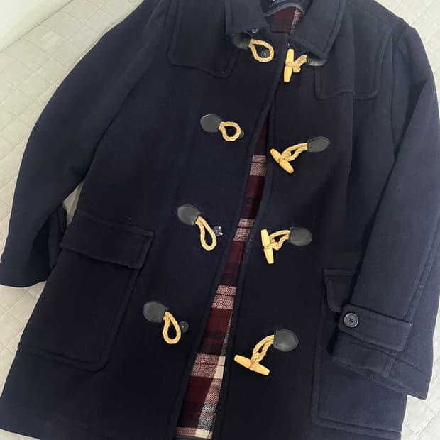 NOTON 노튼 떡볶이 코트 L 네이비 하프코트