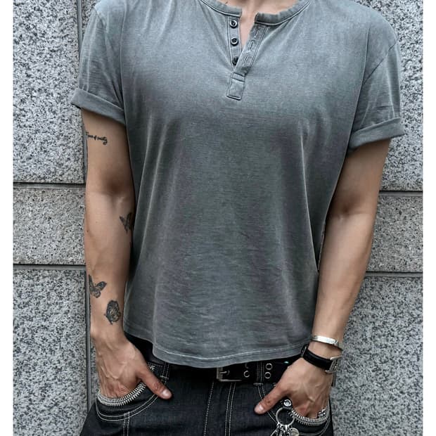 포그서비스 헨리넥 티셔츠 2사이즈