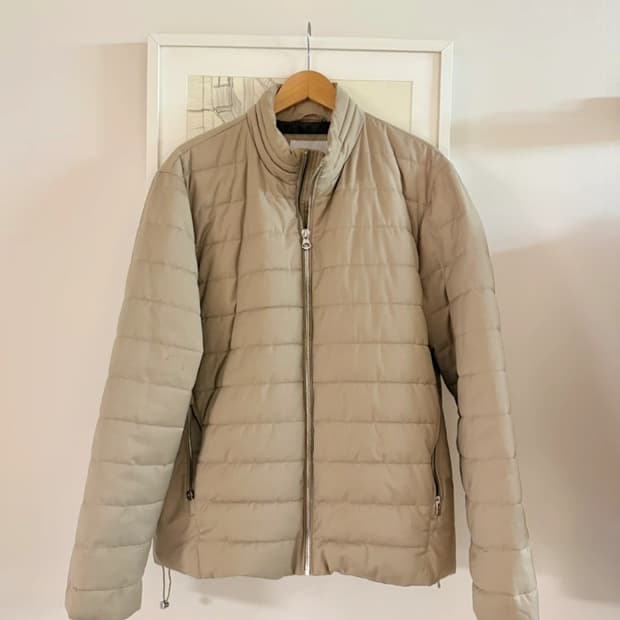 자라 베이지 경량패딩 XL