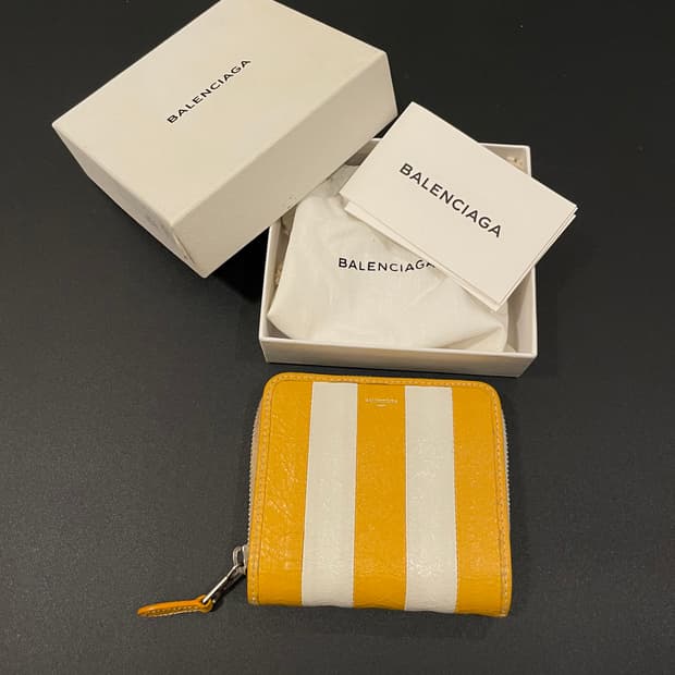 발렌시아가 바자 반지갑 옐로우 판매