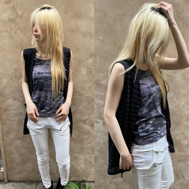 00’s Glitter Stripe Vest