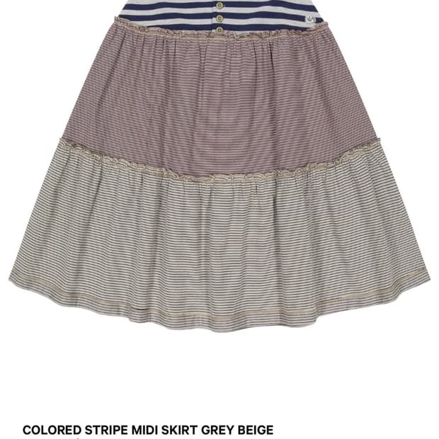 코이세이오 스트라이프 미디 스커트 0사이즈