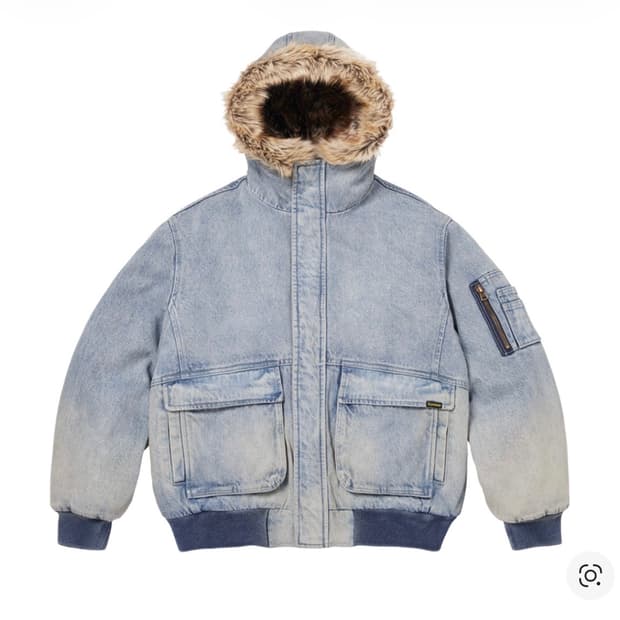슈프림 리버시블 포우 퍼 후드 워크 자켓 데님 - 26SS XL