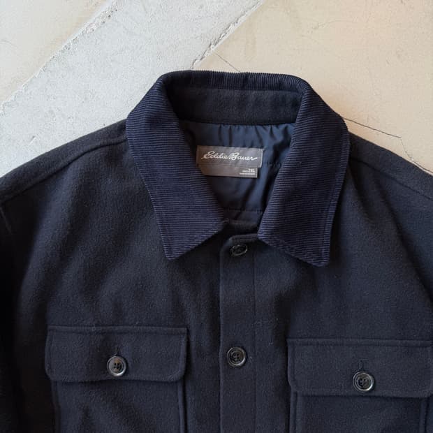 에디바우어 코듀로이 카라 울 자켓