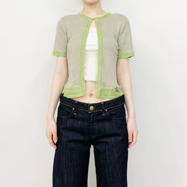 RENA LANGE made in italy 반팔 가디건