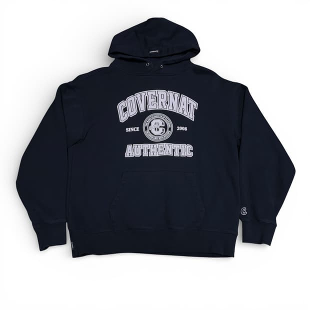 M 커버낫 네이비 프린팅 후드티