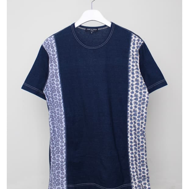 빈티지 꼼데가르송 페이즐리 반팔 티셔츠