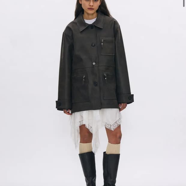 파르티멘토 우먼 가죽자켓 레더 코트