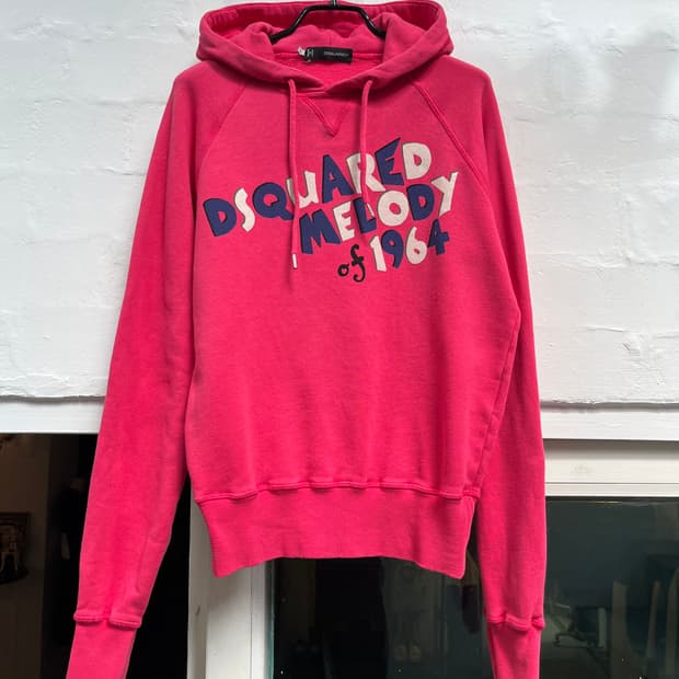 Dsquared2 핑크 로고 후드티 S