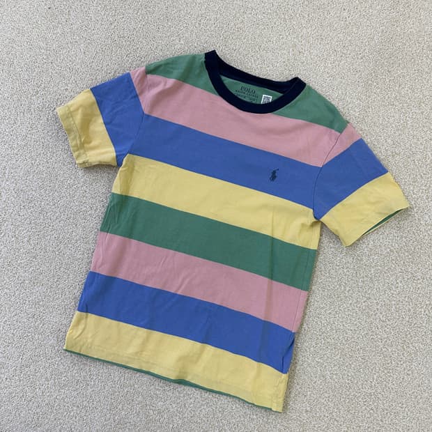 8 폴로 키즈 스트라이프 반팔티 0323D