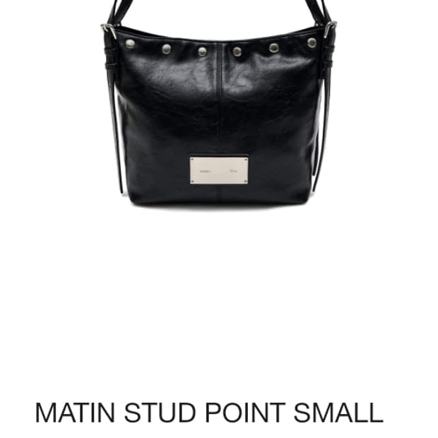 마뗑킴 마뗑 스터드 포인트 스몰 숄더백 블랙