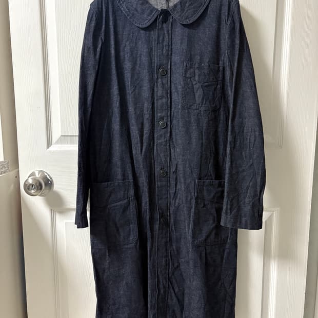 꼼데가르송 진청 데님 셔츠 원피스