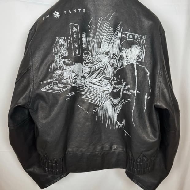 (XL) ERD 앙팡리쉬데프리메 오피움 덴 프랭크 레더 자켓