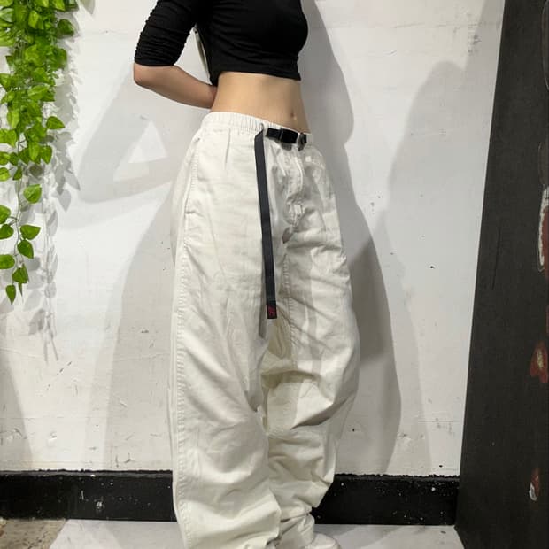 그라미치 아이보리 와이드 팬츠 L 