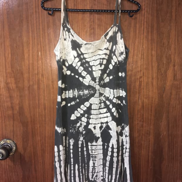 히피 타이다이 미니 원피스