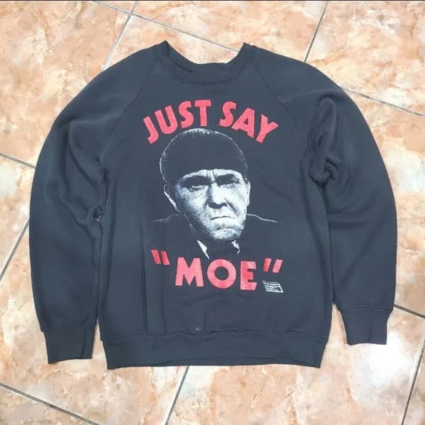 1989 JUST SAY "MOE" 빈티지 스웻셔츠