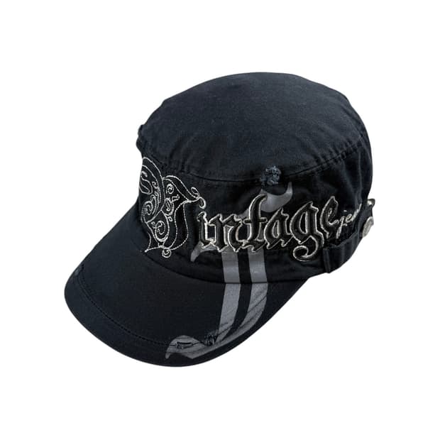 빈티지 자수 그래픽 밀리터리 캡