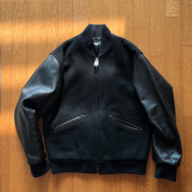 헤리티지 플로스 레더 바시티 자켓 S 