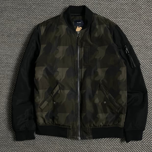 폴햄 퀄팅 누빔 카모 블루종 자켓o 4927