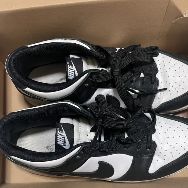 나이키 덩크 로우 블랙/화이트 범고래260