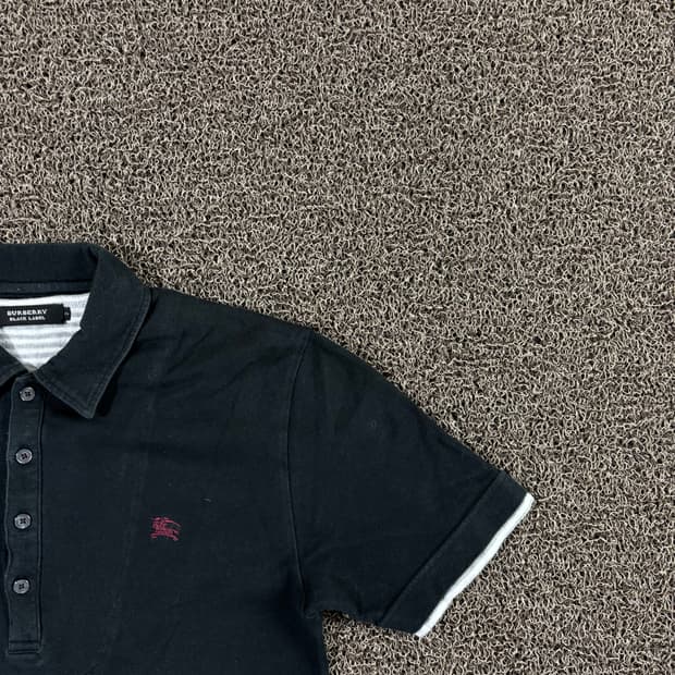 버버리 블랙라벨 레이어드 반팔 카라티