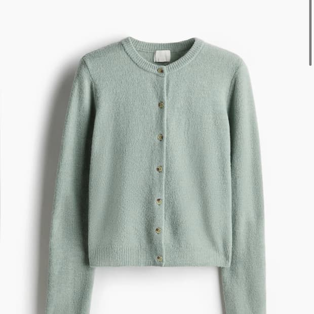 H&M 흐앤므 니트 가디건 민트