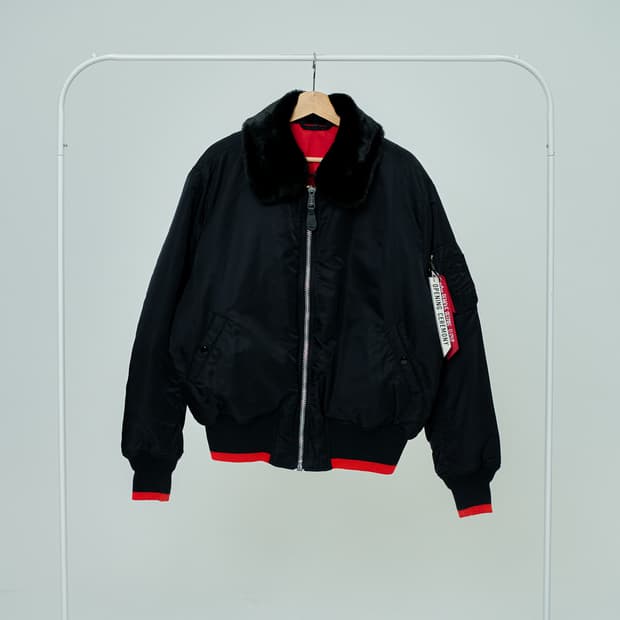 오프닝세레모니 X 알파인더스트리 ma-1 리버시블 양면 블랙/레드 L