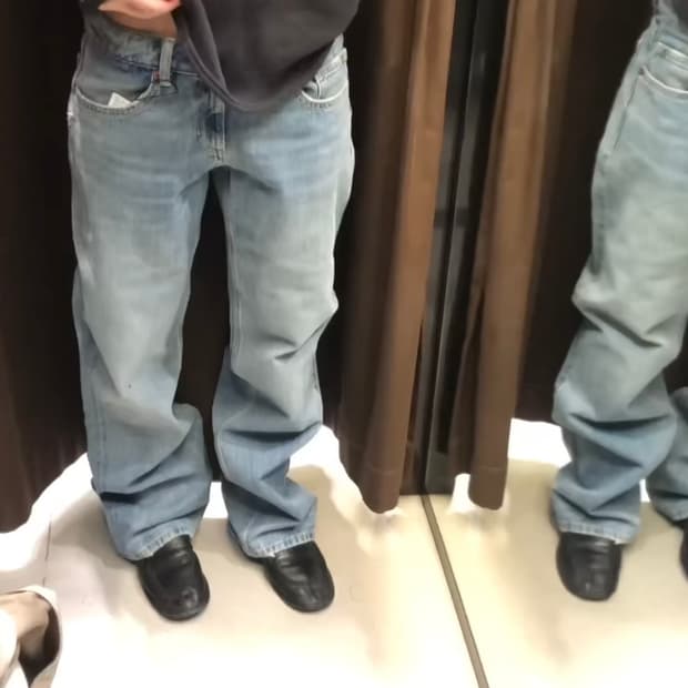 자라 일자핏 데님 팬츠