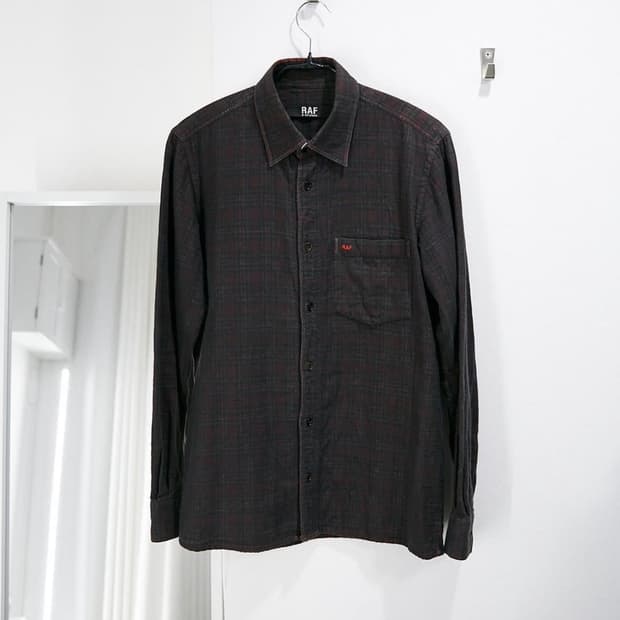 라프시몬스 체크 셔츠