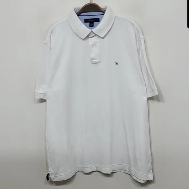 (XL) 타미힐피거 반팔 카라티 화이트 PK 토미 폴로 티셔츠