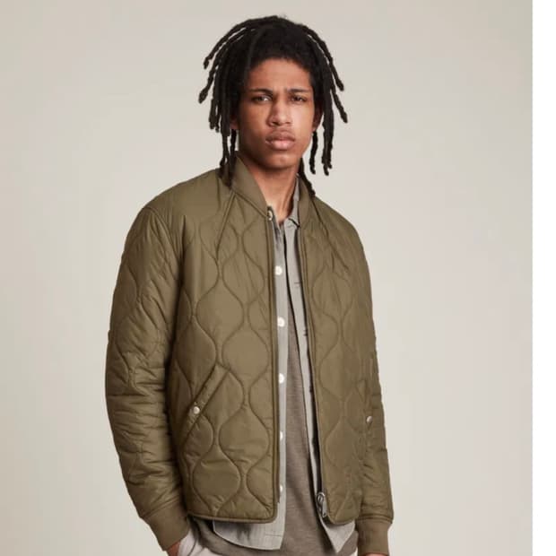 올세인츠 Caldy 리버시블 퀼팅 봄버 S